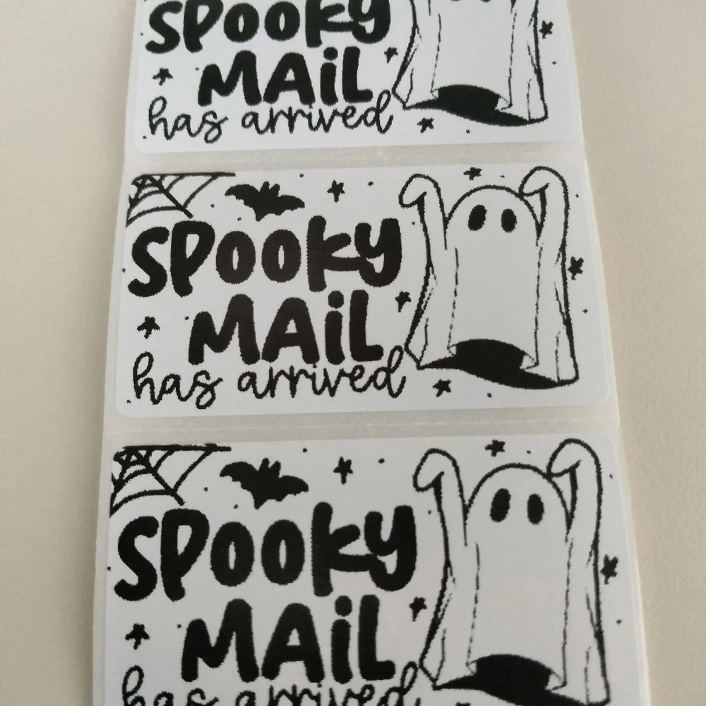 💙100 Spooky Mail- Shipping Labels Thermal Packaging Stickers 2.25